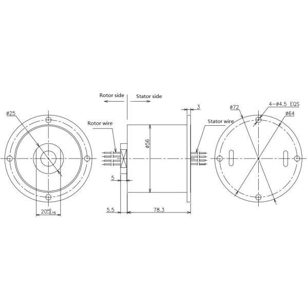 Низкое кольцо выскальзывания локальных сетей гигабита вращающего момента 300rpm IP54 380VAC