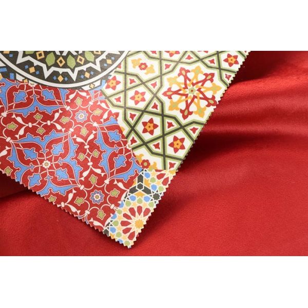 Middle Eastern Mediterranean Style Printed Velvet (California) Fabric for Sofa