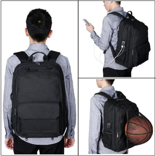 Trouxa impermeável do basquetebol do futebol dos esportes exteriores da mochila do usb do curso feito sob encomenda