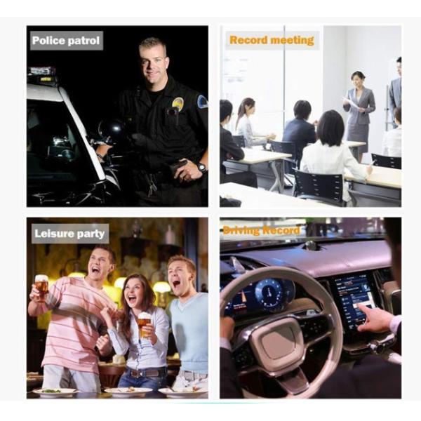 Bateria pequena portátil da câmera 32G 3500mAh do corpo da polícia com detecção de movimento