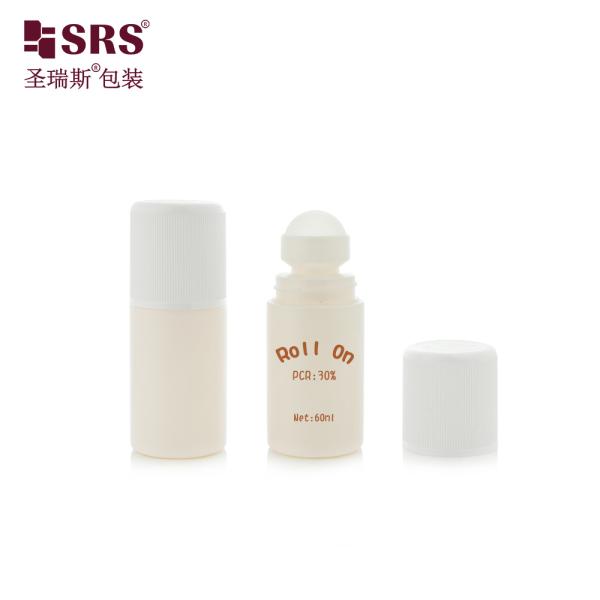 RPPC1-60ML CR Cap Doble Pared 2 oz PCR PP Material Reciclado Botella Roller Ball Para Gel de Masaje