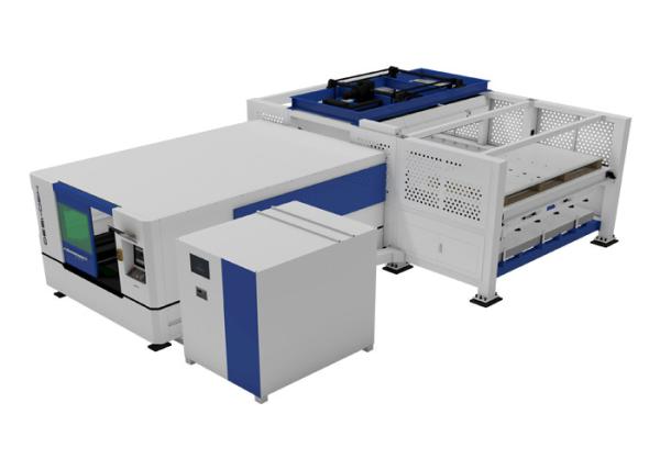 metal sheet cutting 2000W fiber laser cutting machine with loading and unloading system