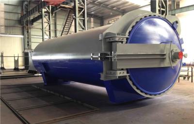 Autoclave vulcanizando de borracha com sistema da válvula de segurança e do fechamento da corrente