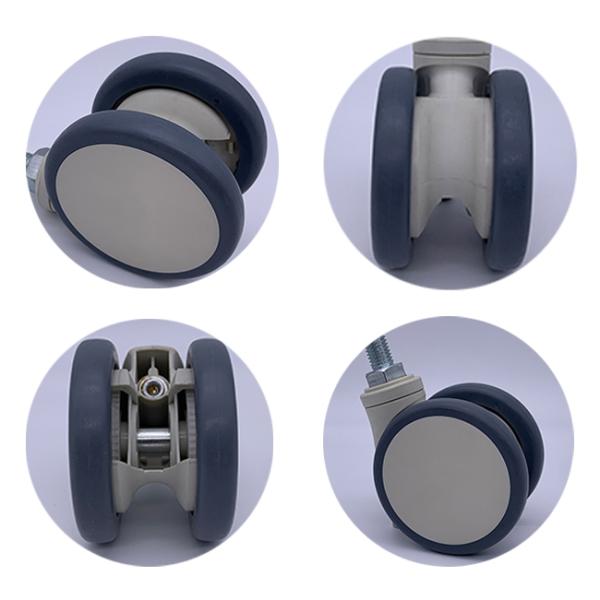 4 Inch Swivel TPU Thread Stem Hospital Medical Caster Wheels Furniture