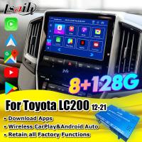 Boîte de navigation de voiture Interface Android CarPlay pour Toyota Land Cruiser LC200 2013-2021 Prise en charge de l'écran de repose-tête, YouTube