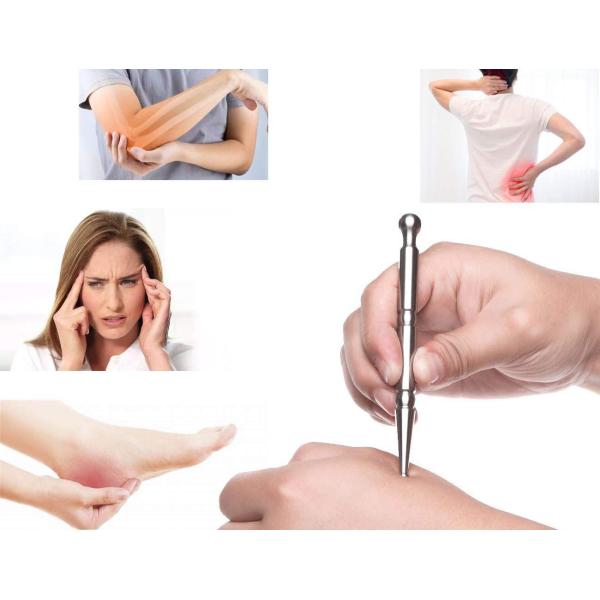 Customized Logo Availabled Stainless Steel Massage Manual Acupuncture Pen for Full-body Reflexology Tools Acupressure Pen