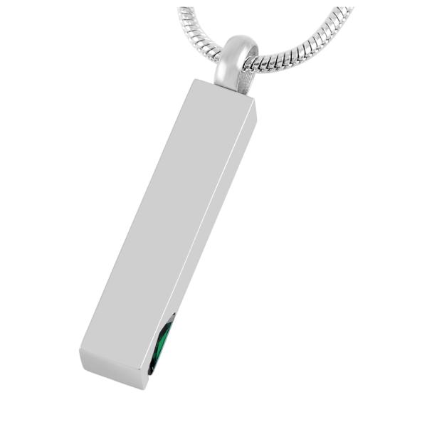 CZ stone cremation urn pendant for ashes holder and perfume bottle in stainless steel