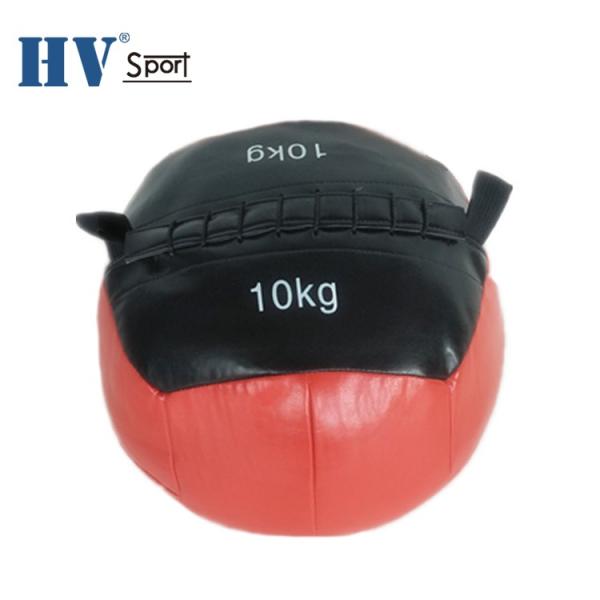 Custom logo black leather medicine ball Training Exercise soft Wall Ball