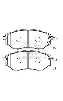 Subaru Tribeca Pedaço de freio cerâmico D1078 26296-AG000 Pedaços de freio cerâmico dianteiros