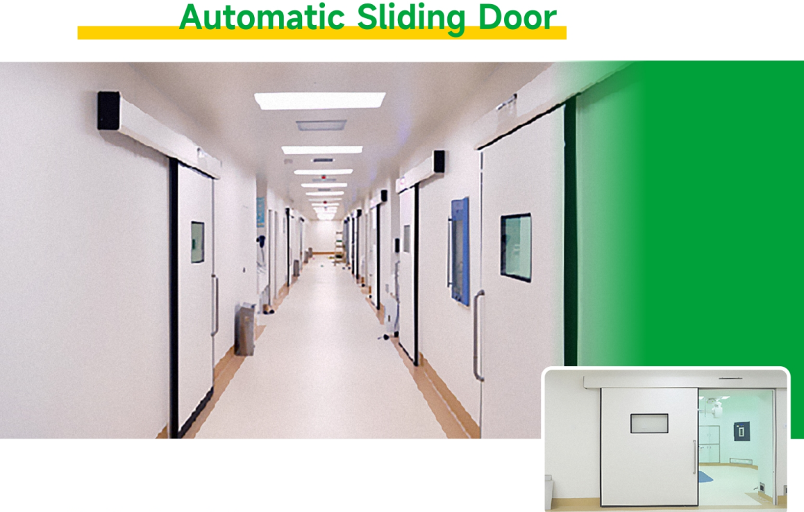 Stainless Steel or Glass Hospital Door with Manual or Automatic Operation and Fire Prevention for Operating Theater