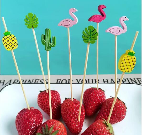 Customized Natural Fruit Bamboo Skewers for Fruit and Salad Must-Have Kitchen Tool