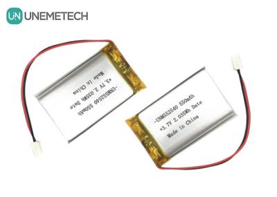 552540 Prismático Prata Recarregável Lipo Baterias 3.7V 550mAh Para PET Tracker