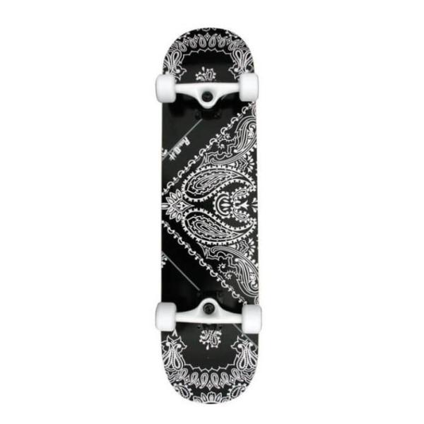 YOBANG OEM Punked Skateboards Bandana White Complete Skateboard - 7.75 x 32