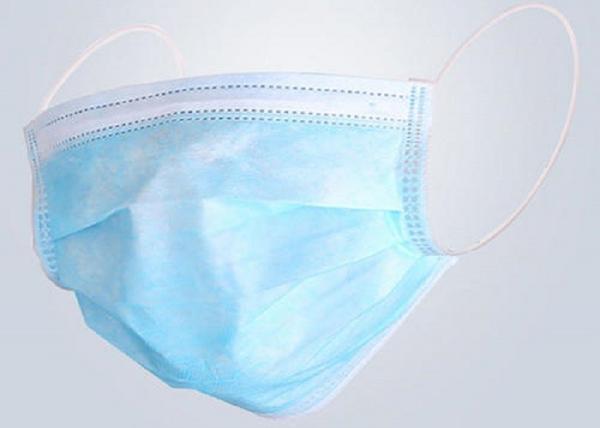 Blue Earloop 3 Ply Surgical Face Mask Air Pollution Prevention N99 Material