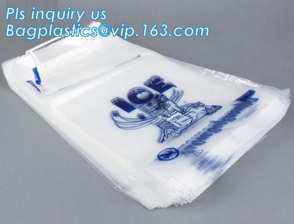 BIO-DEGRADABLE, Commercial Ice Bags, Poly Ice Bags, Metallocene Bags, Plastic Twist Tie Ice Bags, Customized Retail Ice