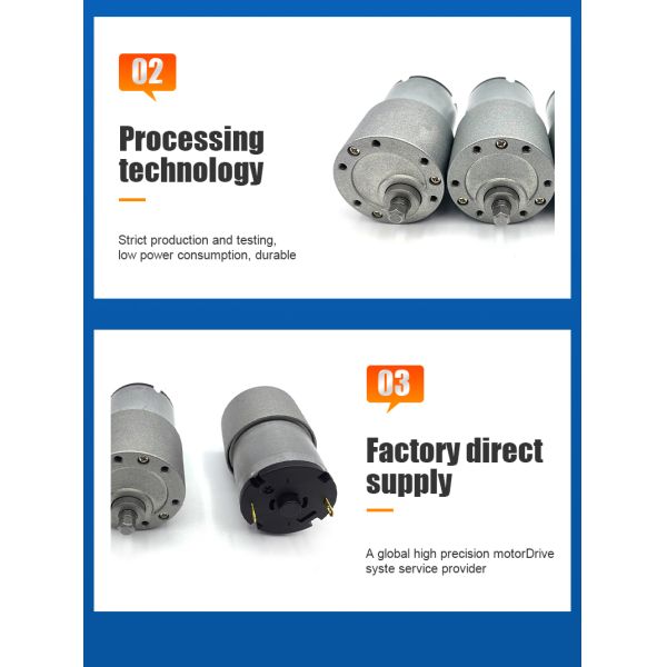 Customization 37mm Diameter Gearbox  High Torque Slow Rpm 12v 24v Dc Spur Geared Motor for Printing Machine