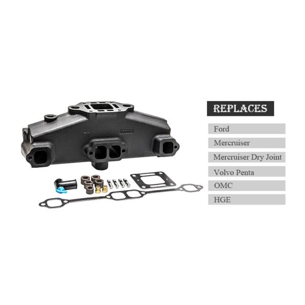 Mercruiser V6 V8 4.3 5.0 5.7 305 350 Engine Marine Exhaust Manifolds and Risers Top-