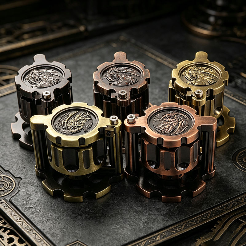 Professional Heavyweight Zinc Alloy Metal Dice Set with Dragon Relief Craftsmanship and Sliding Hidden Compartment for DND Games
