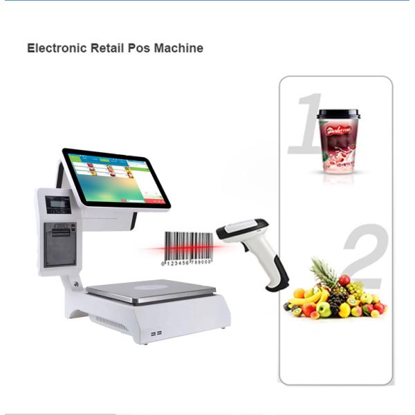 15Kg Dual Screen Digital Commercial Scale with Label Printer and Resolution 1366*768