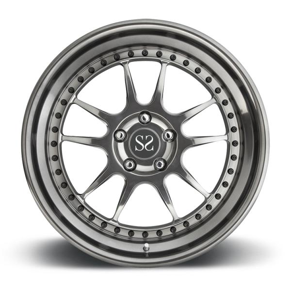 Silver Black Gun Metal Forged 2 Piece Wheels 23 24 Inch Polished Barrel Lip Rims