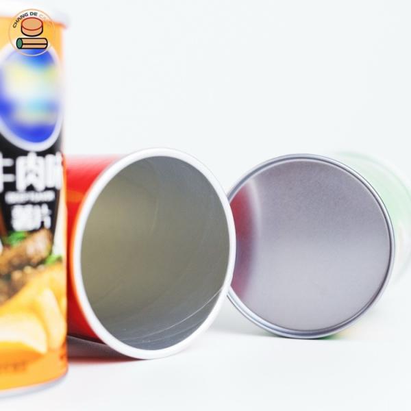 Custom Paper Tube Food Packaging Aluminum Foil Inline Potato-chip Snacks Container