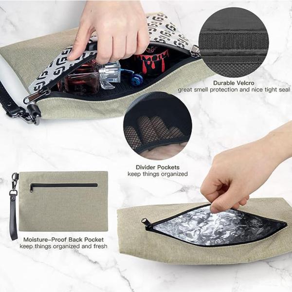 Защищенные от запаха сумки с комбинированным замком, карбоновой оболочкой. Защищенный от запаха пакет 10.2 x 7.2 дюйма.