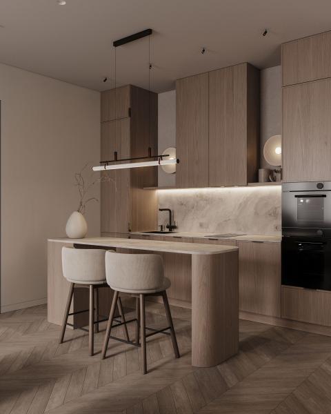 Kitchen Wooden Cabinets High-End Contemporary Cupboard Units in Stylish Homes Luxury Modern Kitchen Cabinet