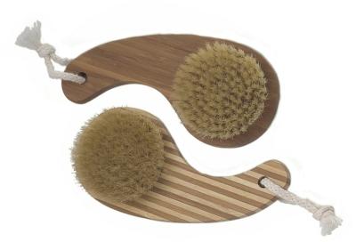 Curved Handle & Eco - Friendly Bamboo Body Bath Brush for Exfoliating Skin