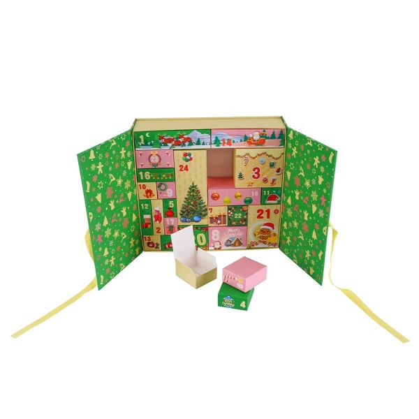 Customized Design Recyclable Christmas Advent Calendar Box with Magnetic Closure for Cosmetic Packaging