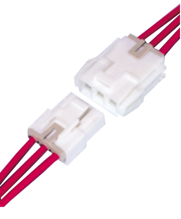 6.2mm Pitch Conn Housing Wire To Wire Wafer Connector 1-4pin White PA66