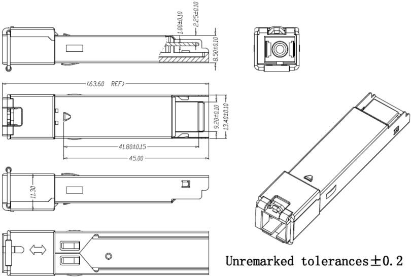 модули приемопередатчика класса C+++ 7dBm 1490nm 1310nm GPON OLT SFP