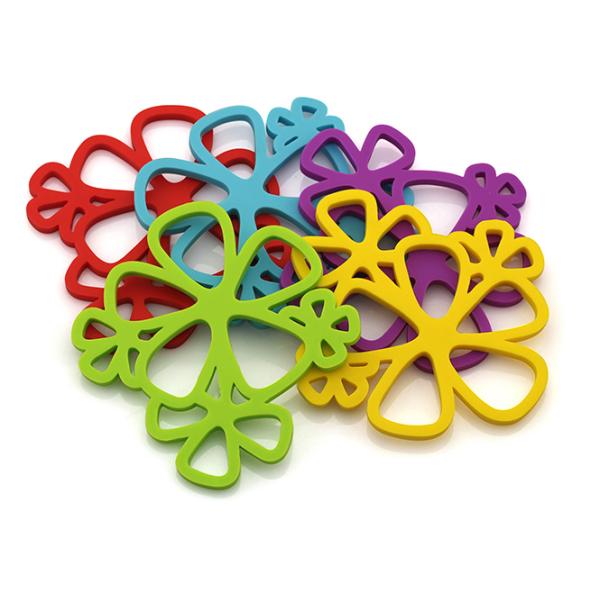 OEM FDA/LFGB Silicone Kitchen ware Heat-resistant Flower Shaped Silicone mat SM-015