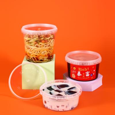 Grade de alimentos embalado redondo recipiente de embalagem de alimentos frasco com tampa anti-roubo cozinha estilo de design clássico clássico