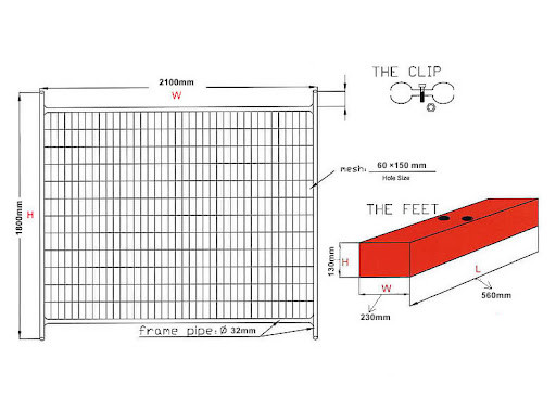 Sturdy Metal Frame Canada Temporary Security Fencing Anti Rust PVC Coating