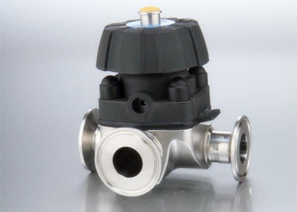 Three Way Manual Diaphragm Valve TP316L Stainless Steel Material For Beverage