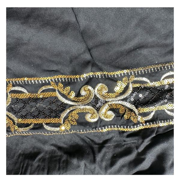 Afrian Flannel Flower Peacock Embellished Shiny Bling Bling Spangle Lace Bead Hand Sequin Embroidery Fabric