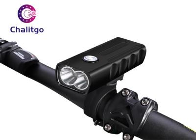 USB Charging Mountain Bike Flashlight , 2T6 18650 Rechargeable Front Bike Light