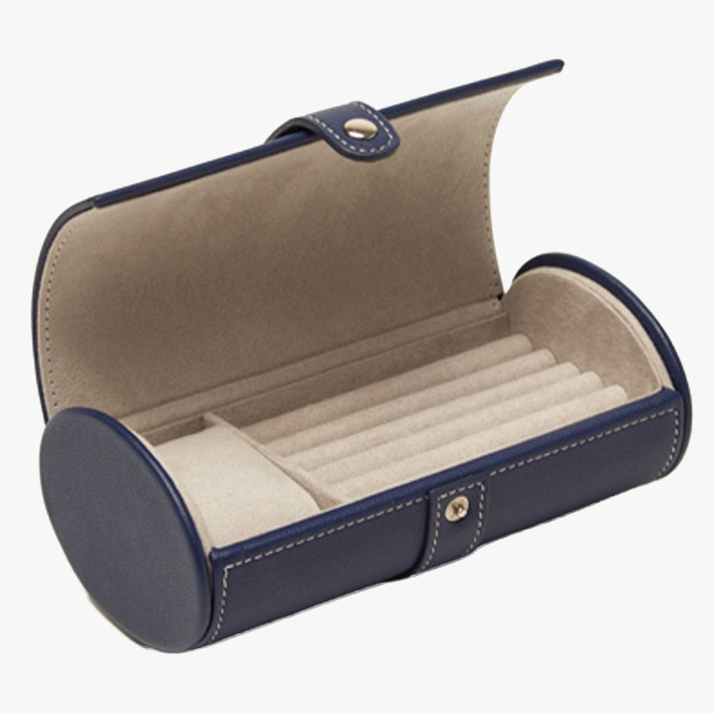 Handmade Portable PU Leather Jewelry Organizer Travel Friendly OEM Logo Custom Size