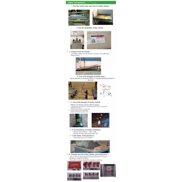 100L European Style Shopping Trolley with CE Certification Metal Supermarket Carts