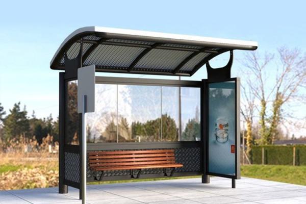 Galvanized Steel Pipes Temporary Bus Shelter , Diverse Popular Waiting Shed Design