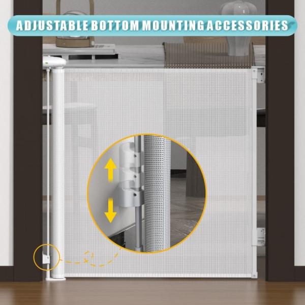 Kids Stair Protection Customize Support Mesh Expandable Gate Retract A Gate 72 Inch