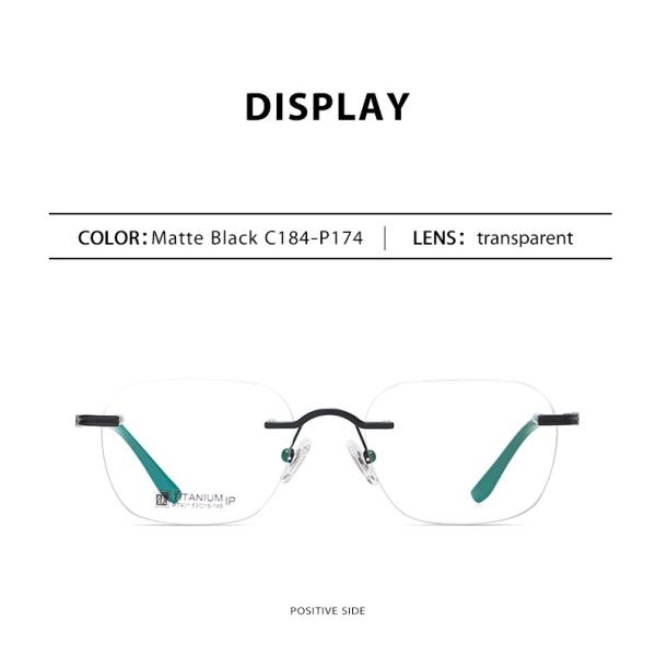 Свет ультра облегченного без оправы Очки титана анти- голубой прочный