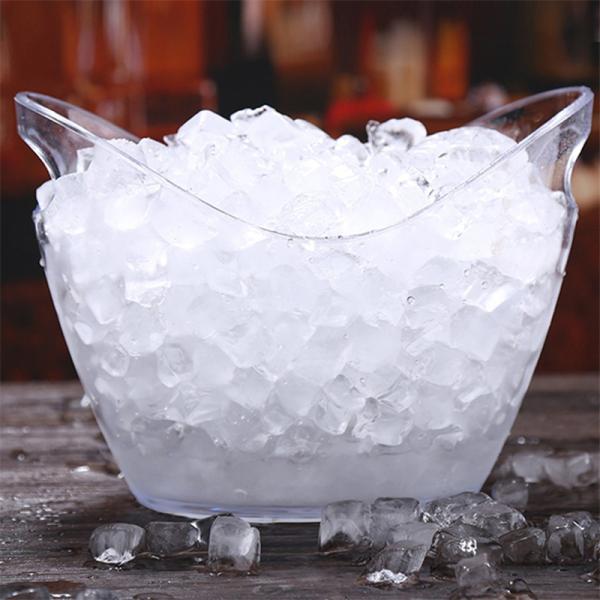 8L LED Acrylic Plastic Ice Bucket Modern Design Style for Party Bar Buckets Tongs Type