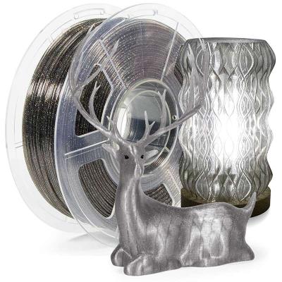 Fumo cinza PETG Filamento de brilho claro 1,75 mm 1 kg Filamento de impressora 3D