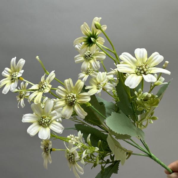 Simulated 15 head coating happy chrysanthemum small handle bundle silk flower home hotel wedding photography decoration small chrysanthemum