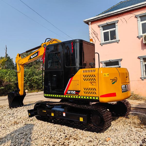 7.5 тонны подержанный мини экскаватор Sany SY75 Земля движущаяся кавальщик