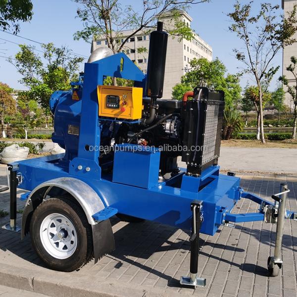 Non-Clogging Dry Vacuum Priming Pump Diesel Driven Water Pump Agriculture Pump