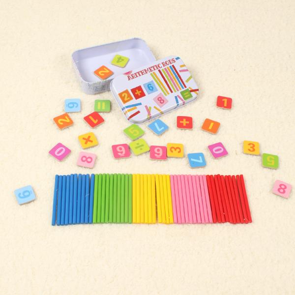Wooden Counting Sticks Preschool Math Training Intelligence Teaching Calculation Baby Toy Montessori Educational Toy