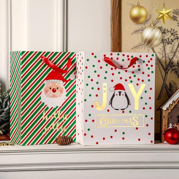 Custom Christmas Style Gift Packaging Card Paper Shopping Bag Logo and Customization