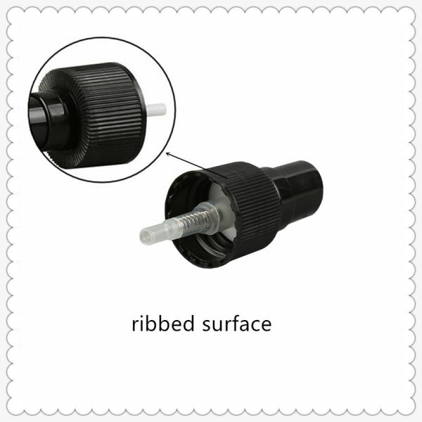 Screw On Finger Pump Sprayer Ribbed Surface With Half Cover Caps